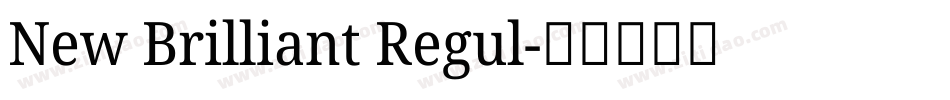 New Brilliant Regul字体转换